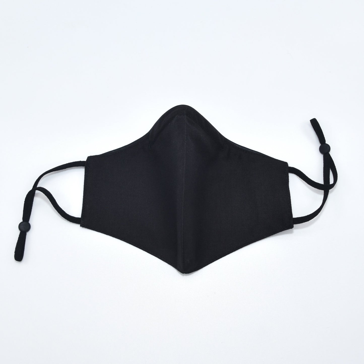 Black Trimmed Satin Piping Face Mask
