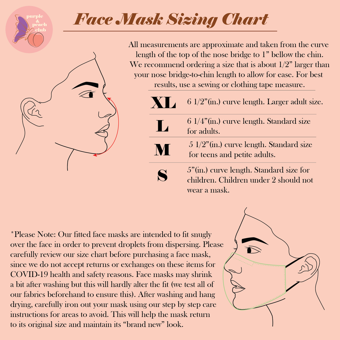 Pink Floral Print Reversible Face Mask